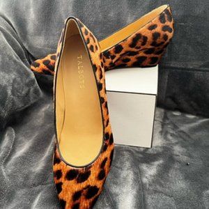 NIB-TALBOTS CLASSIC LEOPARD HAIRCALF WEDGES 9N